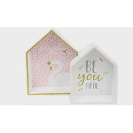 Ξύλινο Σπιτάκι Κύκνος BS17-848 0621086 Σετ 2 τεμαχίων - Διακόσμηση Δωματίου στο Oneirokosmos