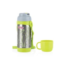 Nuby Θερμός με Λουράκι και Κυπελλάκι 360ml 10278 - Θερμός & Ισοθερμικά Προϊόντα στο Oneirokosmos