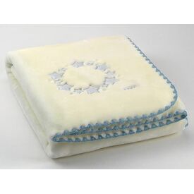 Morven Κουβέρτα Κούνιας Baby Luz D48 Βελουτέ 140x110 Μπλε - Δώρα στο Oneirokosmos