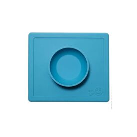 Ezpz Δίσκος και Μπολ σε Ένα Happy Bowl in Blue - Σετ Φαγητού, Μπολάκια, Πιατάκια Φαγητού στο Oneirokosmos