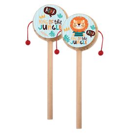 Μπομπονιέρα Ξύλινο Τυμπανάκι Λιοντάρι ΒΖ958 - Μπομπονιέρες Βάπτισης στο Oneirokosmos