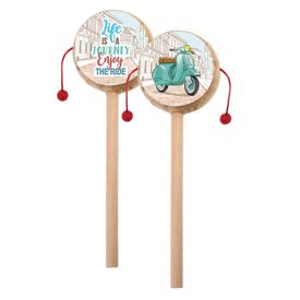 Μπομπονιέρα Ξύλινο Τυμπανάκι Βέσπα ΒΖ975 - Μπομπονιέρες Βάπτισης στο Oneirokosmos