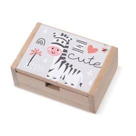 Μπομπονιέρα  Ξύλινο Κουτί Ζέβρα ΛΝ953 - Μπομπονιέρες Βάπτισης στο Oneirokosmos