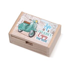 Μπομπονιέρα Ξύλινο Κουτί Βέσπα ΛΝ975 - Μπομπονιέρες Βάπτισης στο Oneirokosmos