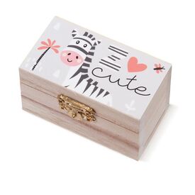 Μπομπονιέρα Ξύλινο Σεντούκι Ζέβρα ΛΣ953 - Μπομπονιέρες Βάπτισης στο Oneirokosmos