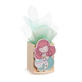 Μπομπονιέρα Ξύλινη Μολυβοθήκη Γοργόνα ΜΛ978 - Μπομπονιέρες Βάπτισης στο Oneirokosmos