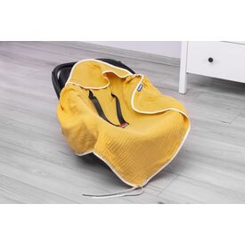 Sensillo Κάλλυμα Για Κάθισμα Αυτοκινήτου και Πάνα Αγκαλιάς Muslin Yellow  903076 - Αξεσουάρ Καθίσματος Αυτοκινήτου στο Oneirokosmos