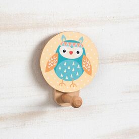 Μπομπονιέρα Ξύλινη Κρεμάστρα Τοίχου Κουκουβάγια ΣΚ982 - Μπομπονιέρες Βάπτισης στο Oneirokosmos