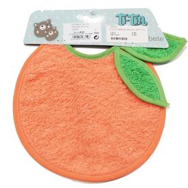 ΤΙ -ΤΙΝ σαλιάρα-πετσέτα φρούτο  orange με κορδόνι 19Χ19CM - Σαλιάρες Υφασμάτινες  στο Oneirokosmos