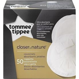 Tommee tippee επιθέματα στήθους μίας χρήσης Closer to nature 50 τμχ. 43123840 - Προϊόντα για τη Μητέρα στο Oneirokosmos