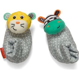 Infantino Καλτσάκια κουδουνίστρες (one size)  Foot rattles zebra -tiger  930-206893-00 - Κουδουνίστρες στο Oneirokosmos