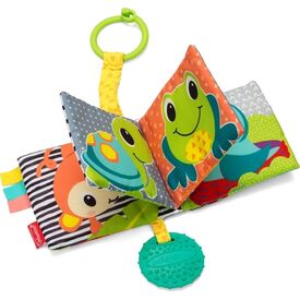 Infantino Βρεφικό βιβλιαράκι LINK & SQUEAK ANIMAL CRINKLE BOOK - Μασητικά - Κρίκοι Οδοντοφυΐας στο Oneirokosmos