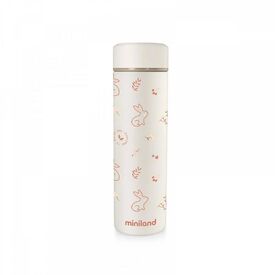 Miniland Ανοξείδωτος θερμός Υγρών NATUR THERMOS 450ml BUNNY 89263 - Θερμός & Ισοθερμικά Προϊόντα στο Oneirokosmos
