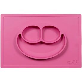 Ezpz Δίσκος και Πιάτο σε Ένα Happy Mat in PINK - Σετ Φαγητού, Μπολάκια, Πιατάκια Φαγητού στο Oneirokosmos