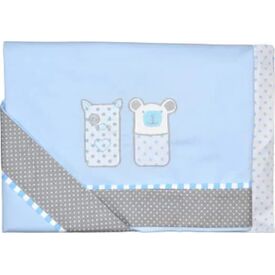 Baby Star Σετ Σεντόνια Κούνιας Sugar Family 105x150cm Σιέλ - Σεντόνια Κούνιας στο Oneirokosmos