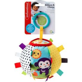 Infantino Κρεμαστή Μπάλα Sensory Ribbon & Chime Ball B-315109-00 - Βρεφικά Παιχνίδια στο Oneirokosmos