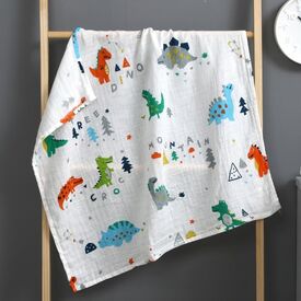 Morven Πάνα Αγκαλιάς Bamboo 2134 Δεινόσαυροι 120x120 - Πάνες-Λαβέτες-Σελτέδες στο Oneirokosmos