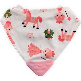 Lorelli  Μπαντάνα Υφασμάτινη Με Μασητικό  Pink Girl 1026017 - Σαλιάρες Υφασμάτινες  στο Oneirokosmos