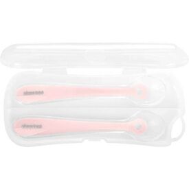 Kikka Boo Βρεφικό Σετ με Κουτάλια Flexible 2 τμχ από Σιλικόνη pink σε Θήκη για 4+ μηνών 31302040063 - Κουταλάκια, Πηρουνάκια στο Oneirokosmos