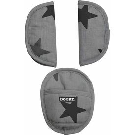 Dooky  Universal Pads για Ζώνη 5 Σημείων Grey Stars DK-126922 - Αξεσουάρ Καροτσιών στο Oneirokosmos