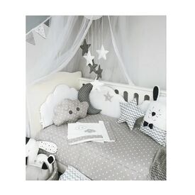 Baby Star Σετ Κούνιας 3 τμχ Συννεφάκι  Γκρι - Σετ Προίκας Μωρού στο Oneirokosmos