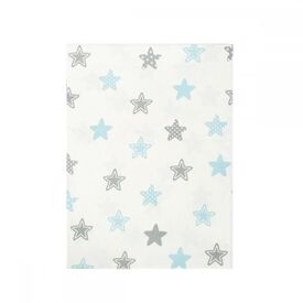 Dimcol Πάνα Αγκαλιάς Χασέ Cotton 100% 80x80 εκ.  Star 104 Sky Blue - Πάνες-Λαβέτες-Σελτέδες στο Oneirokosmos