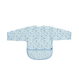 Kikka Boo Αδιάβροχη Σαλιάρα με Μανίκια και Συλλέκτη Τροφίμων Arty Blue Pattern 31303030060 - Σαλιάρες Πλαστικές - Σιλικόνης στο Oneirokosmos