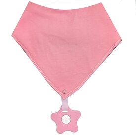 Morven Σαλιάρα - Mπαντάνα Με Μασητικό Ροζ 2142 (23x20) - Σαλιάρες Υφασμάτινες  στο Oneirokosmos