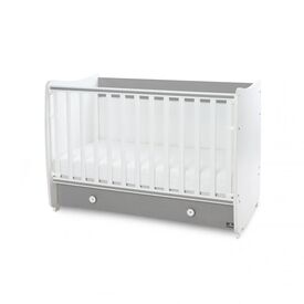 Lorelli Μετατρεπόμενο Κρεβάτι Dream White & Stone Grey 60x120 10150420041A - Βρεφικά Κρεβατάκια Κούνιες Μωρού στο Oneirokosmos