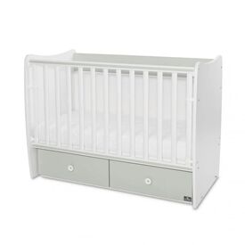 Lorelli Κρεβάτι Matrix  60x120 White & Milky Green 10150600040P - Βρεφικά Κρεβατάκια Κούνιες Μωρού στο Oneirokosmos