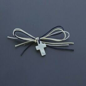 Nuovavita Μαρτυρικό Φιόγκος με Σταυρό από Φίλντισι NU1513 (50τμχ.) - Για Κορίτσι στο Oneirokosmos