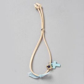 Μαρτυρικό Βάπτισης Βραχιολάκι Μ-209 Εκρού (50τμχ.) - Μαρτυρικά στο Oneirokosmos