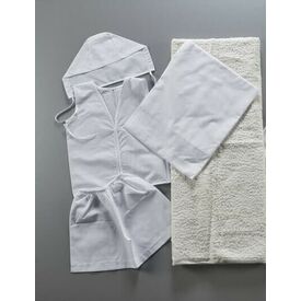 Nuovavita Σετ Βαπτιστικά Λαδόπανα Λ183 Λευκό/Εκρού 5 τεμ. - Λαδόπανα για Αγόρι στο Oneirokosmos