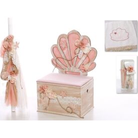 Σετ Βάπτισης με θέμα Κοχύλι ΣΚΒ-1013 - Για Κορίτσι στο Oneirokosmos