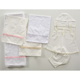 Nuovavita Σετ Βαπτιστικά Λαδόπανα Μικρές Φούντες Λ193 5 τεμ. - Λαδόπανα για Κορίτσι στο Oneirokosmos