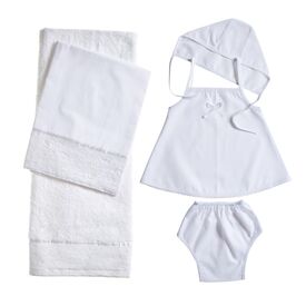 Nuovavita Σετ Βαπτιστικά Λαδόπανα με Δαντέλα Λ217 Λευκό/Εκρού 5 τεμ. - Λαδόπανα για Κορίτσι στο Oneirokosmos