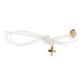 Μαρτυρικό Βάπτισης με Σταυρουδάκι για το Λαιμό Μ-315 Λευκό (50τμχ.) - Μαρτυρικά στο Oneirokosmos