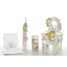 Σετ Βάπτισης με θέμα η Αλίκη στη Χώρα των Θαυμάτων 7 τμχ. ΣΚΒ-2321 - Για Κορίτσι στο Oneirokosmos