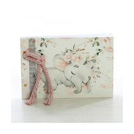 Βιβλίο Ευχών με θέμα Ελεφαντάκι Ροζ ΒΕ-2333-115 - Ευχολόγιο Βάπτισης στο Oneirokosmos