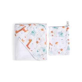 Funna Baby Μπουρνούζι-Κάπα και γάντι μπάνιου Giraffe 75X75cm 8727 - Πετσέτες-Μπουρνούζια στο Oneirokosmos
