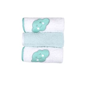 Baby Star  Σετ Λαβέτες 3 τεμ. Cloud Μέντα 30x30cm - Πάνες-Λαβέτες-Σελτέδες στο Oneirokosmos