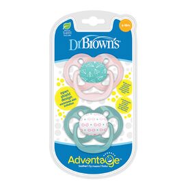 Dr.Brown's Πιπίλα Advantage 6-18m Ροζ-Τυρκουάζ 2τμχ - Πιπίλες στο Oneirokosmos