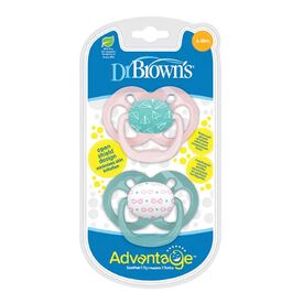 Dr.Brown's Πιπίλα Advantage 6-18m Ροζ-Τυρκουάζ 2τμχ - Πιπίλες στο Oneirokosmos