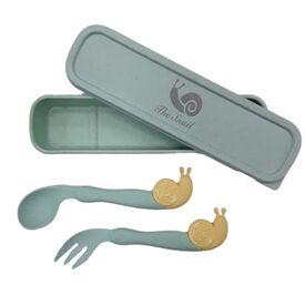 Zmart Imports Σετ Κουτάλι-Πιρούνι με θήκη Aymax Snail Μέντα - Κουταλάκια, Πηρουνάκια στο Oneirokosmos