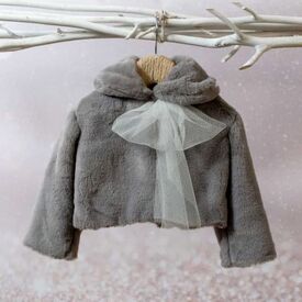 Bambolino: Sara Βαπτιστικό Γουνάκι για κορίτσι 8587 - Ρούχα Βάπτισης για Κορίτσι στο Oneirokosmos