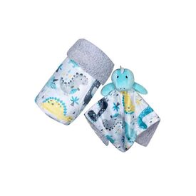 Morven Σετ Κουβέρτα Αγκαλιάς και Πανάκι Παρηγοριάς 70Χ100 Δεινόσαυρος 23025 - Πάνες-Λαβέτες-Σελτέδες στο Oneirokosmos