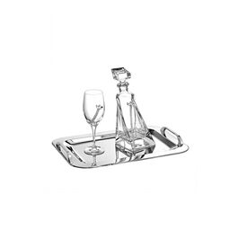 Novaker Ολοκληρωμένο Σετ Κουμπάρου με 1 Ποτήρι 304 - Σέτ Γάμου | Μπουκάλι - Ποτήρι - Δίσκος στο Oneirokosmos