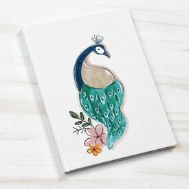 Βιβλίο Ευχών με θέμα το Παγώνι ΖΒΕ907 - Ευχολόγιο Βάπτισης στο Oneirokosmos