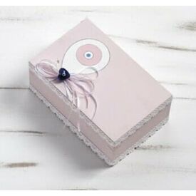 Κουτί Μαρτυρικών με θέμα Μάτι Ροζ ΖΚΛ428 - Αξεσουάρ Βάπτισης στο Oneirokosmos