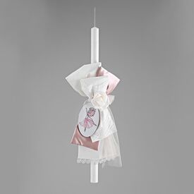 Novaker Λαμπάδα Βάπτισης με Θέμα την Μπαλαρίνα ΛΒ258 - Λαμπάδες Βάπτισης στο Oneirokosmos